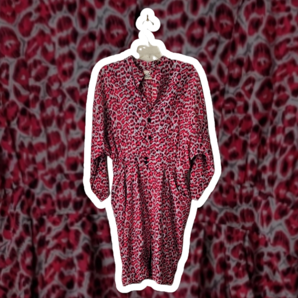 JUDI ROSEN RARE ANIMAL PRINT SILK DRESS